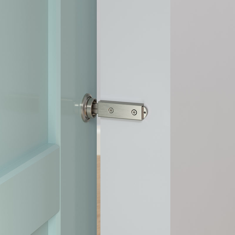 National Hardware Satin Nickel Steel/Zinc Sliding Door Lock