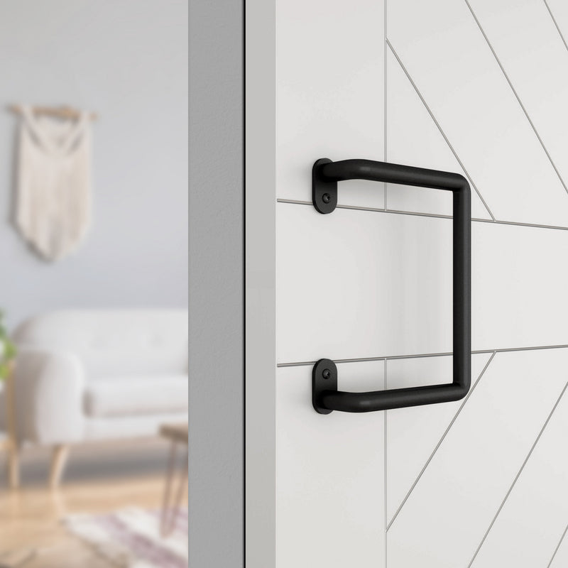 National Hardware Troy Matte Black Steel Pull Handle 1 pc