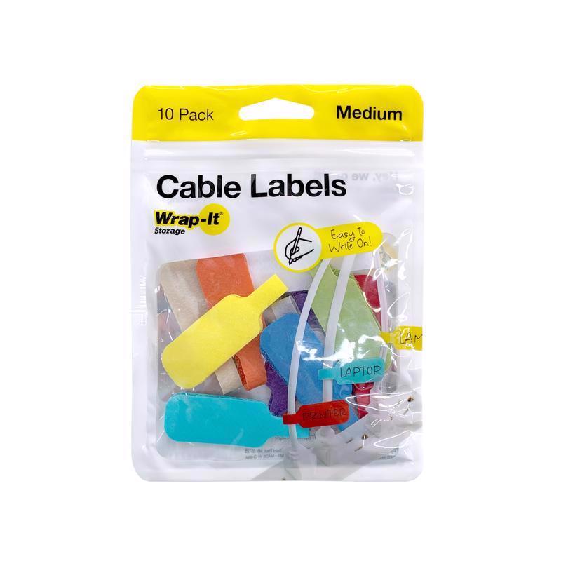 Wrap-It Cable Labels 2.25 in. L Assorted Polypropylene Cable Labels