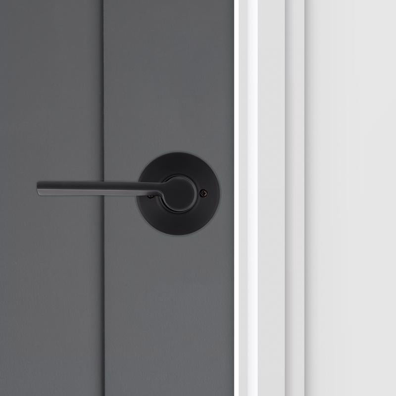Kwikset Ladera Matte Black Passage Lever Right or Left Handed