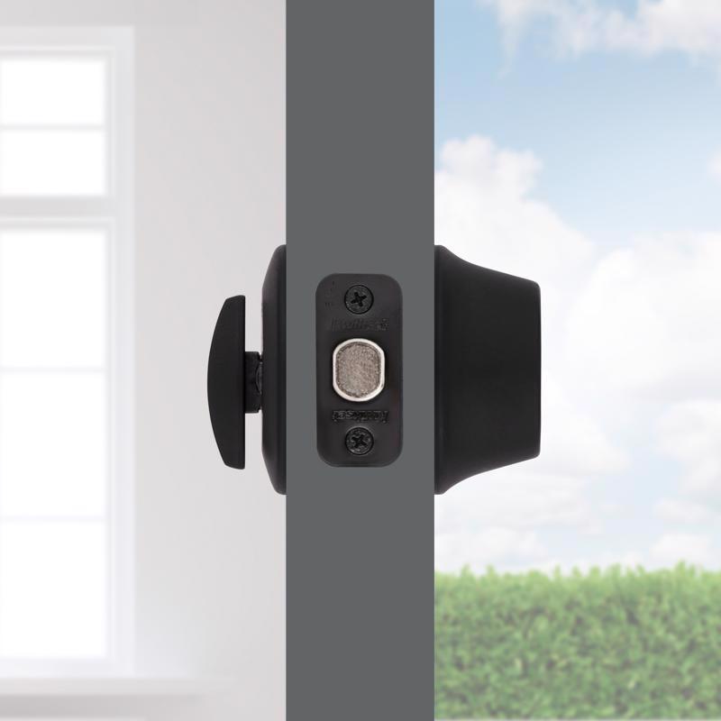 Kwikset Matte Black SmartKey Deadbolt 2-3/4 in.