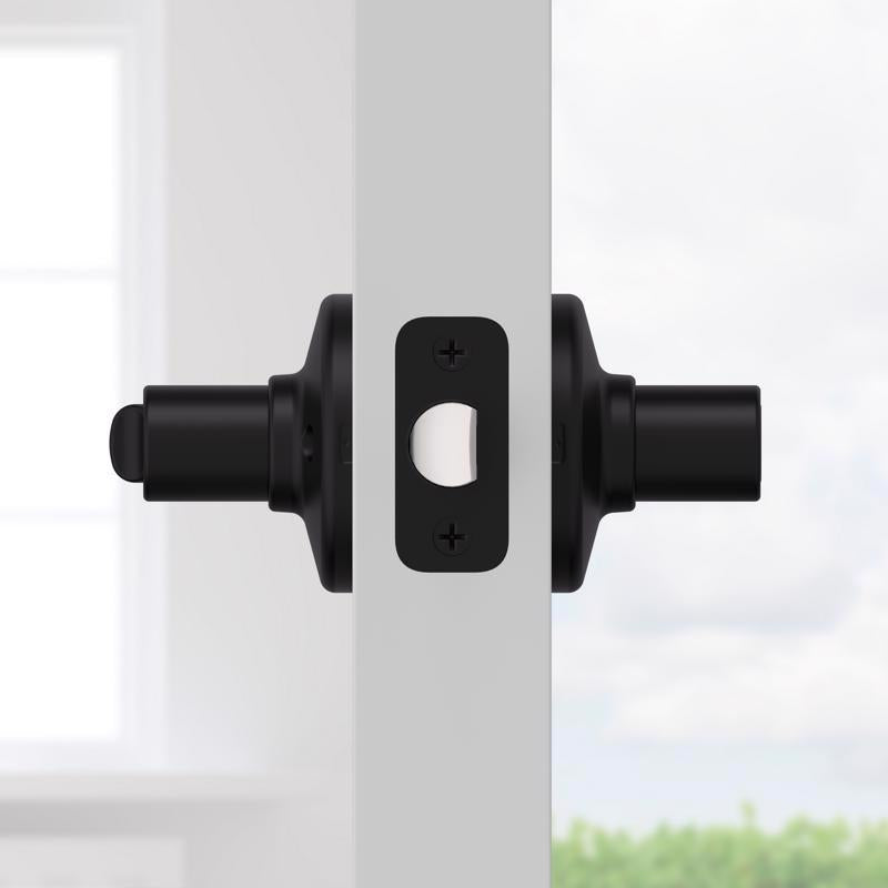 Kwikset Ladera Matte Black Bed and Bath Lever Right or Left Handed