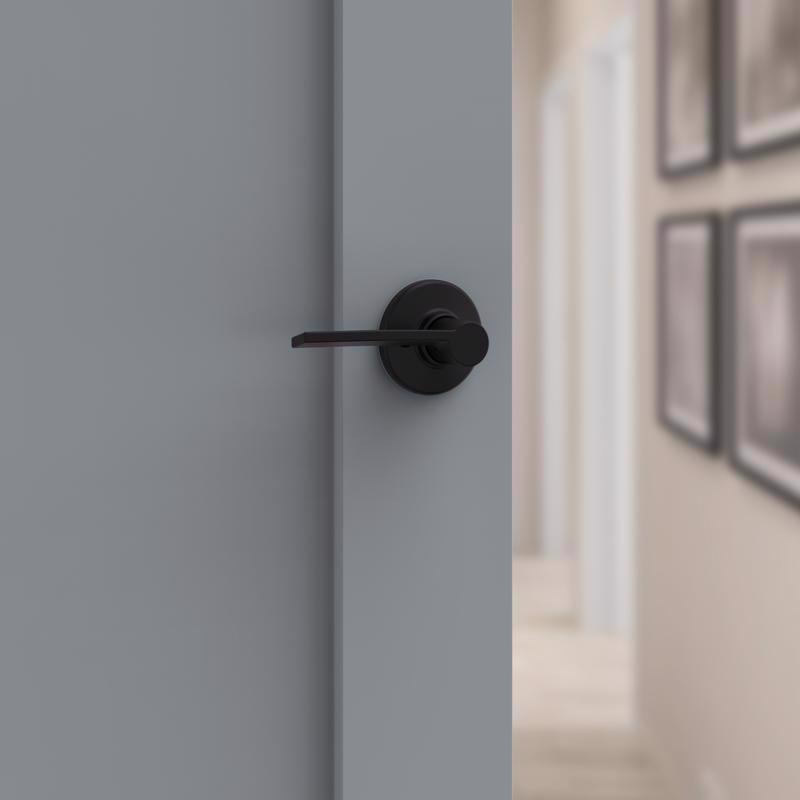 Kwikset Ladera Iron Black Half-Dummy Lever Right Handed