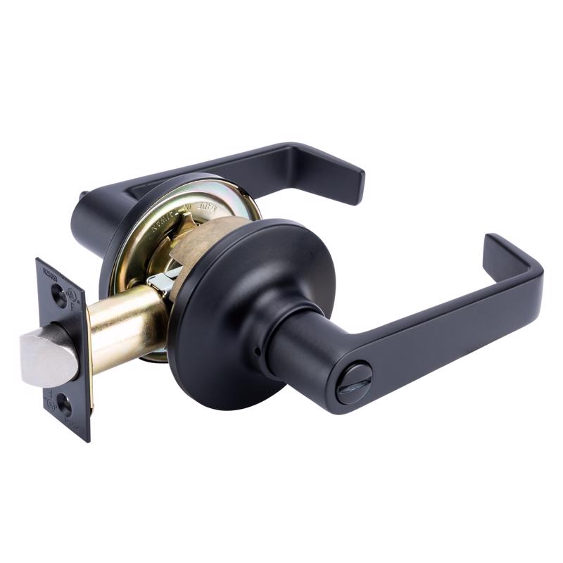 Brinks Commercial Matte Black Privacy Lever Right or Left Handed