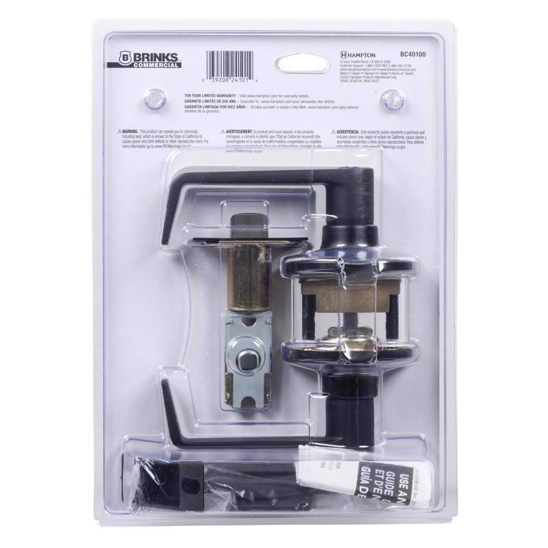Brinks Commercial Matte Black Privacy Lever Right or Left Handed