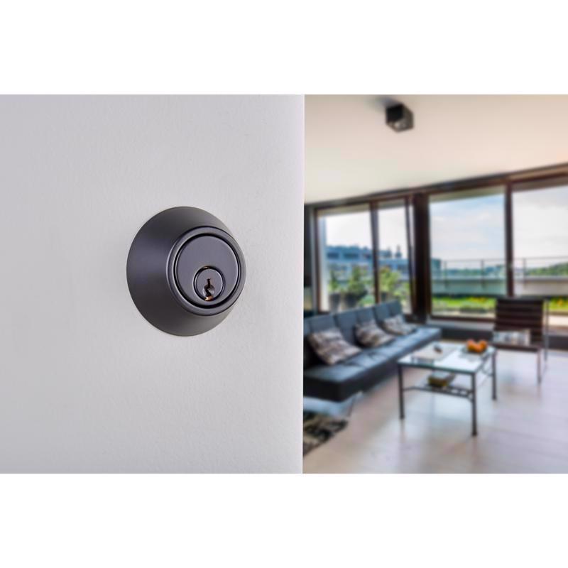 Brinks Commercial Matte Black Zinc Single Cylinder Deadbolt