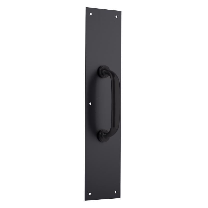 Brinks Commercial 15 in. L Matte Black Stainless Steel Pull Plate