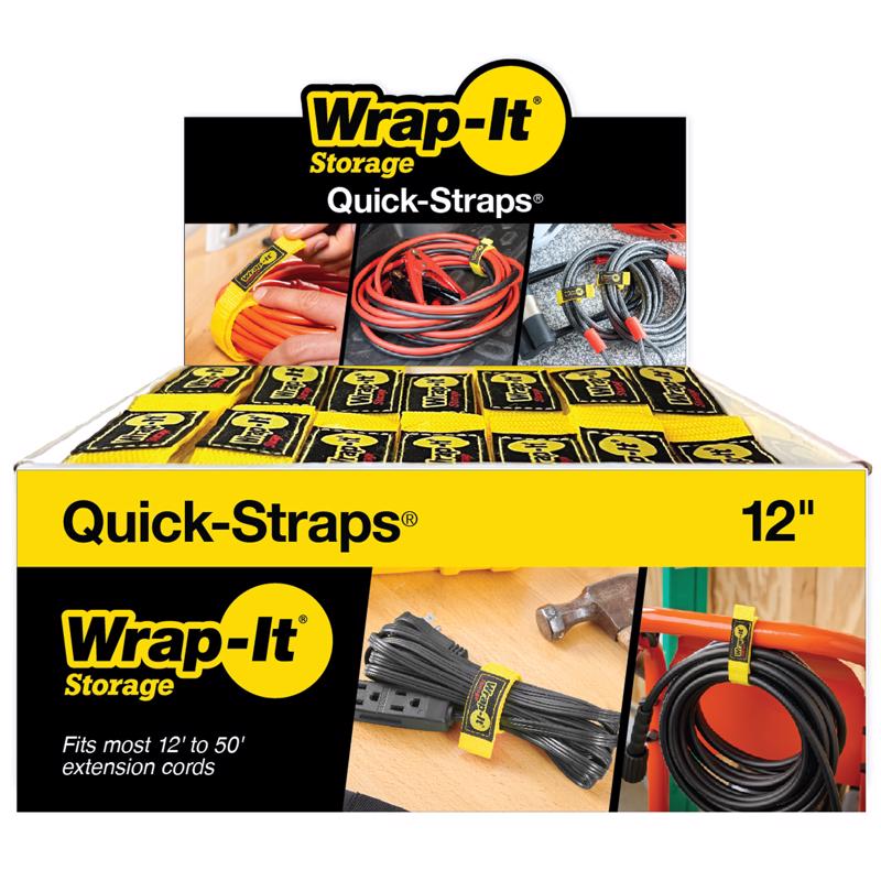 Wrap-It Quick Straps 12 in. L Yellow Polypropylene Cable Wrap