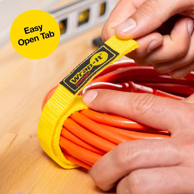 Wrap-It Quick Straps 12 in. L Yellow Polypropylene Cable Wrap