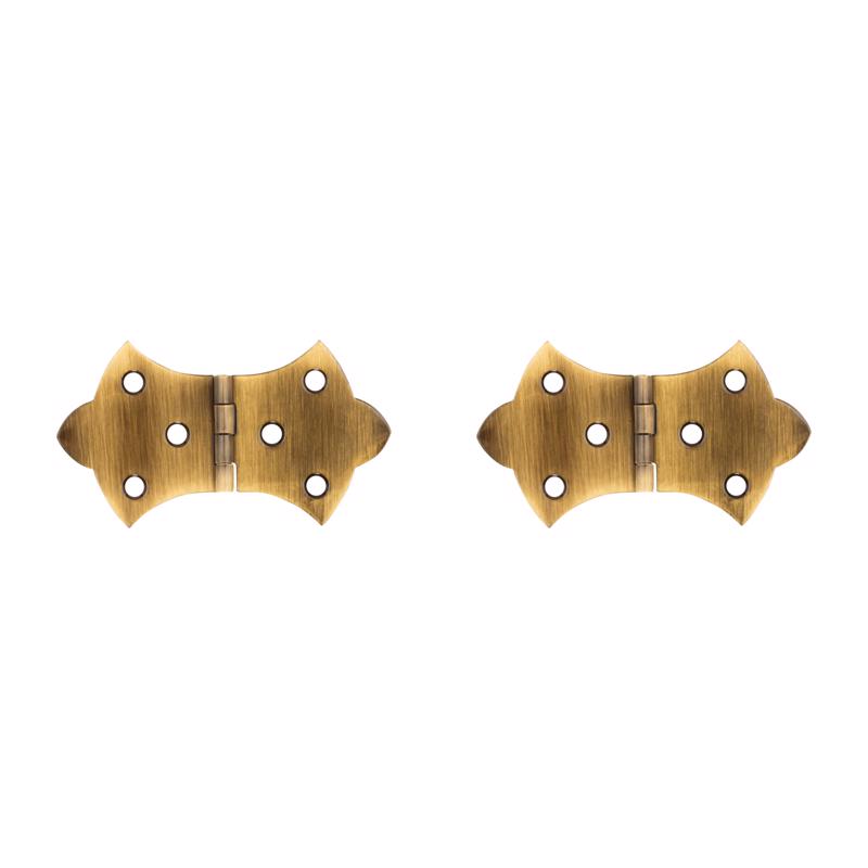National Hardware 3.06 in. L Antique Brass Brass Butterfly Hinge 1 pk