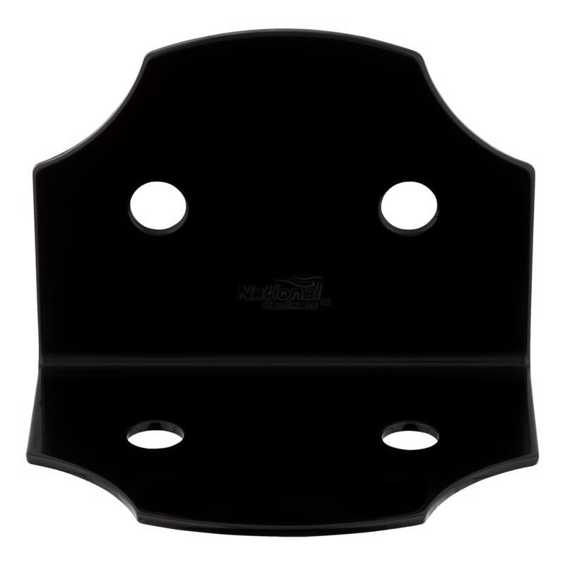 National Hardware Hartley 3.5 in. H X 5 in. W X 3.5 in. D Black Steel Flat Corner Brace