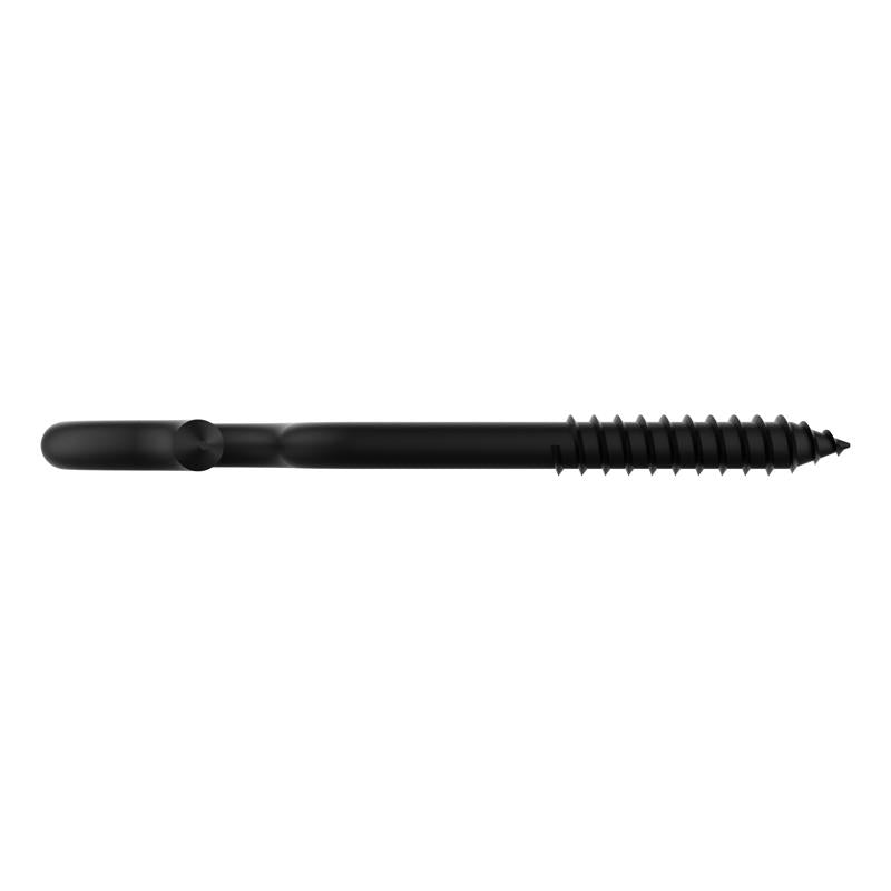 National Hardware Medium Storm Shine Black Steel 4-1/8 in. L Ceiling Hook 1 pk
