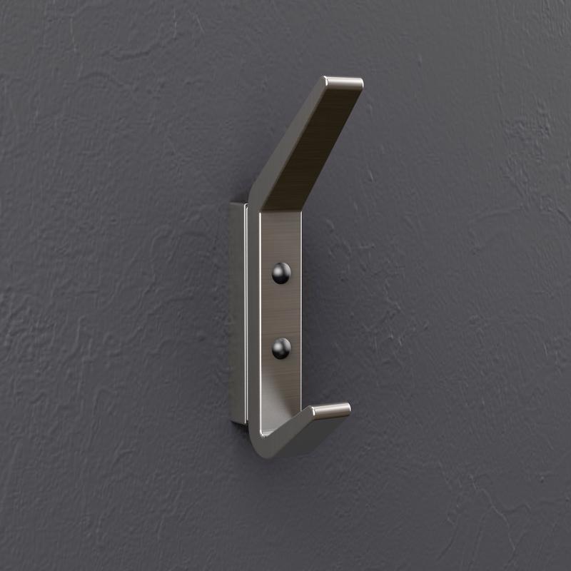 National Hardware Reed Satin Nickel Steel 4-3/4 in. L Hook 25 lb 1 pk