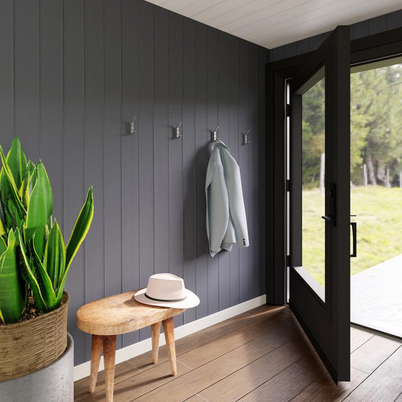 National Hardware Reed Satin Nickel Steel 4-3/4 in. L Hook 25 lb 1 pk