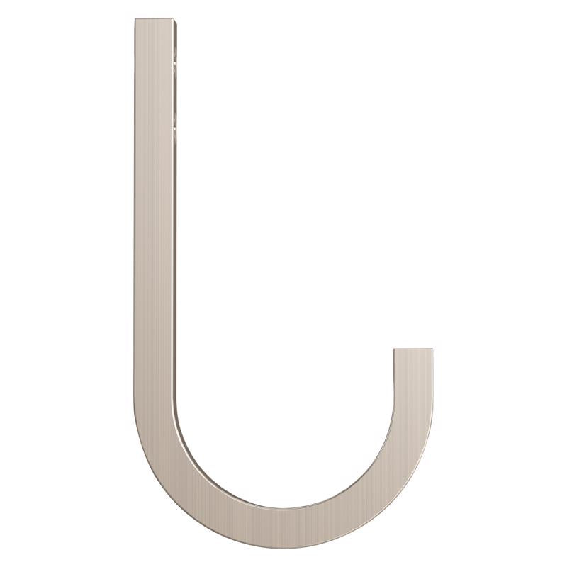 National Hardware Reed Medium Satin Nickel Steel 4 in. L Hook 60 lb 1 pk