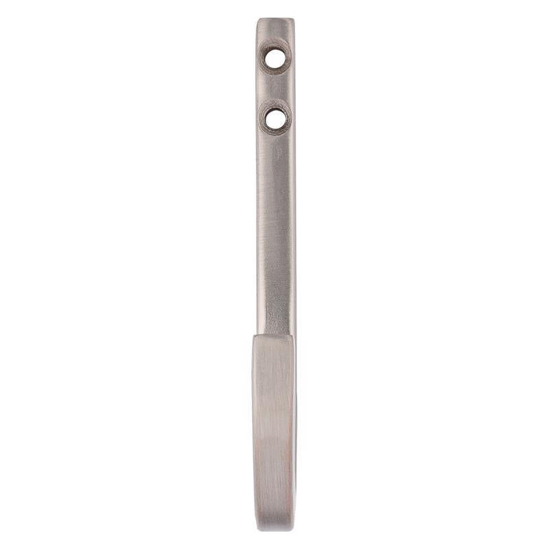National Hardware Reed Medium Satin Nickel Steel 4 in. L Hook 60 lb 1 pk