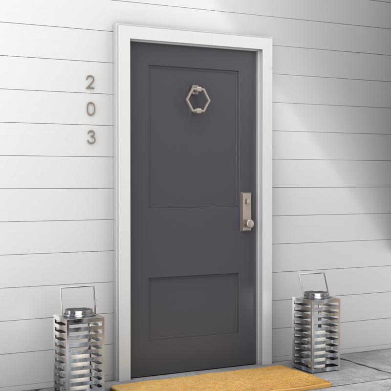 National Hardware Powell 4 in. L Satin Nickel Die Cast Zinc Door Knocker