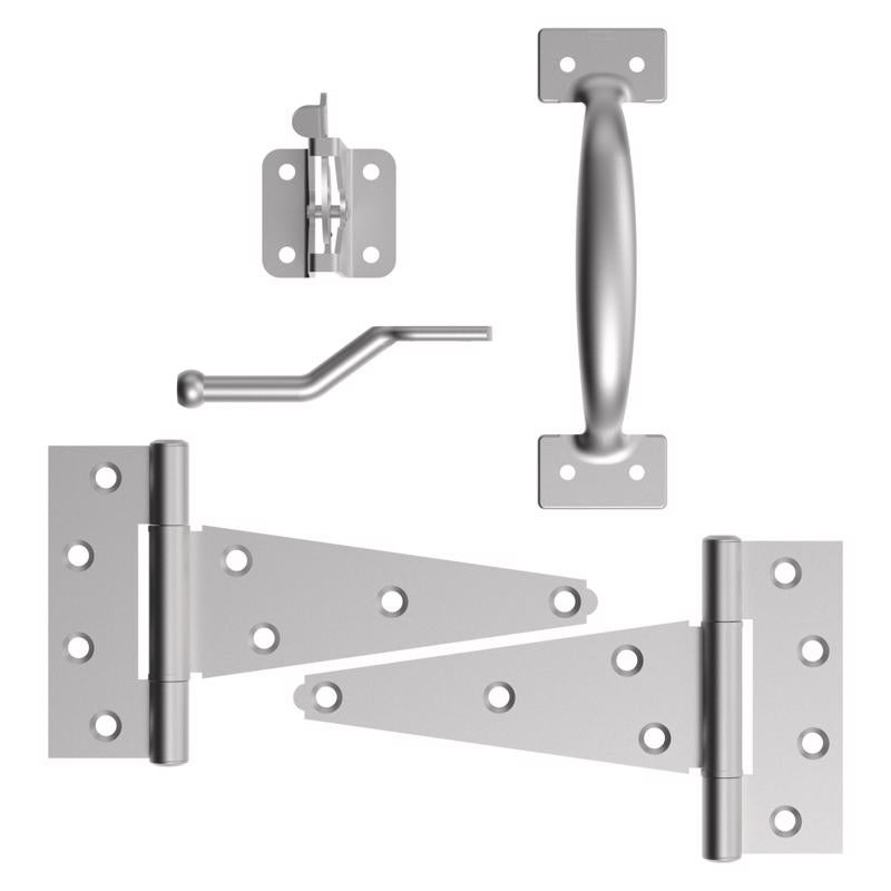 National Hardware Galvanized Silver Steel T-Hinge Gate Kit 1 pk