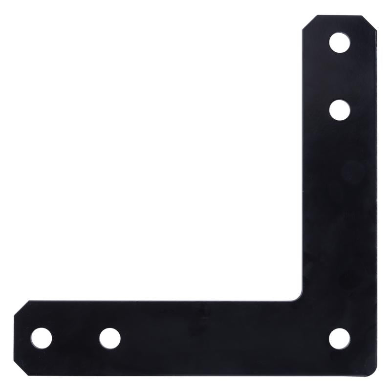 Hampton 12 in. H X 12 in. W X 3/16 in. D Black Steel Corner Plate