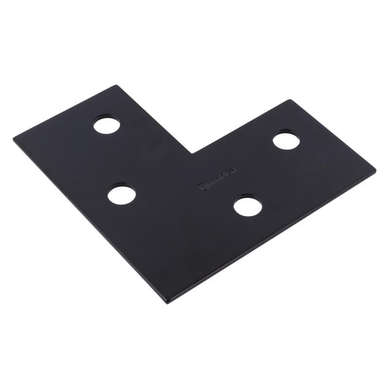 CORNER PLATE STL BLK 6"