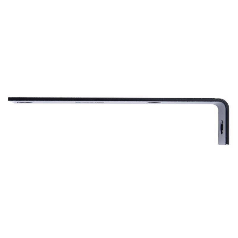 Hampton 1.5 in. H X 7.5 in. W X 1/8 in. D Black Steel Inside/Outside Corner Brace