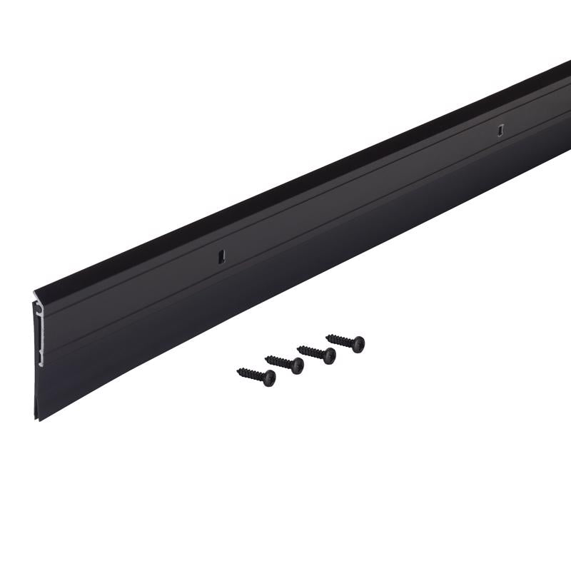 M-D Building Products Black Aluminum/Vinyl Sweep For Doors 36 in. L X 0.25 in.