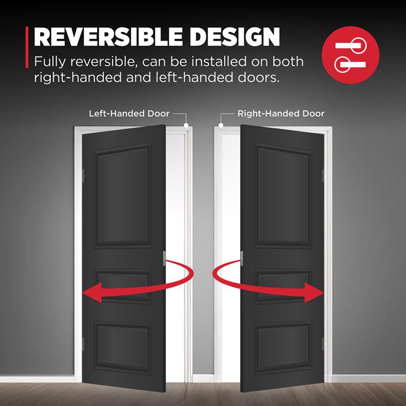 Kwikset Singapore Matte Black Passage Lever 1-3/4 in.