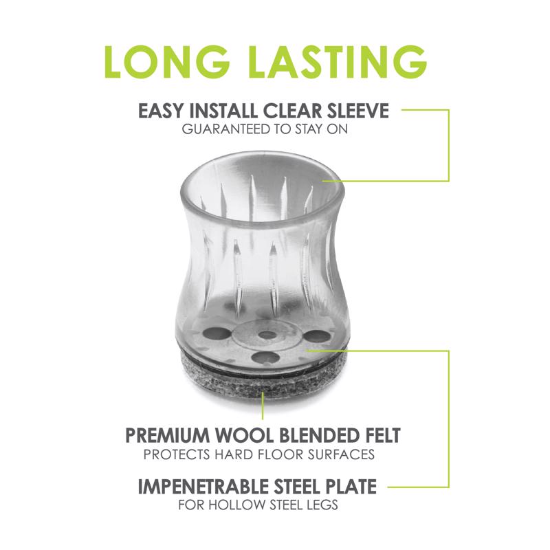 TABL/CHAR LEG TIP 1" 8PK