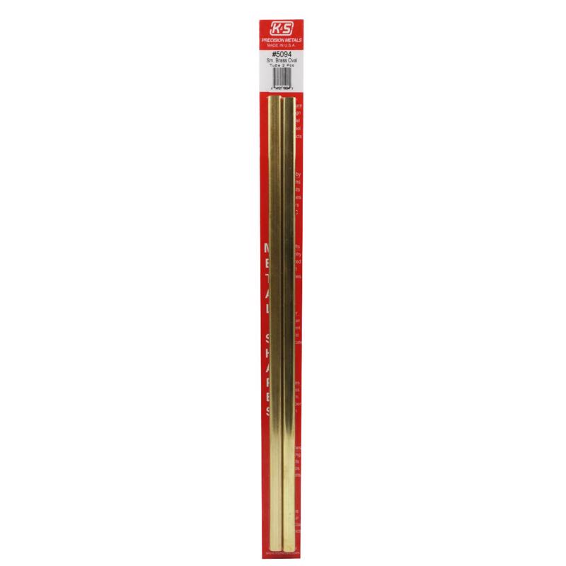 BRASS TUBE OVAL 12" 2PK