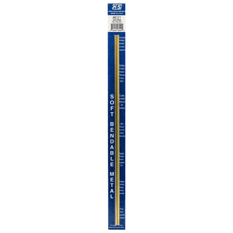 BRSS TUBE RND 12X1/8"2PK