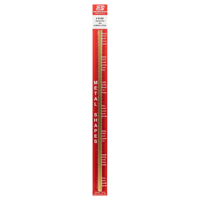 BRASS ROD 0.081X12" 3PK