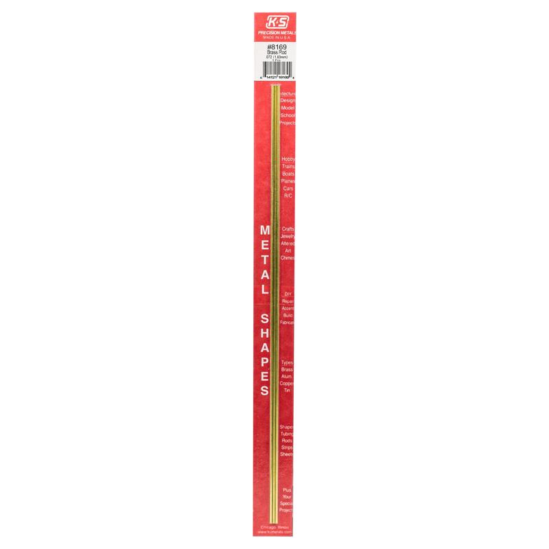 BRASS ROD 0.072X12" 3PK