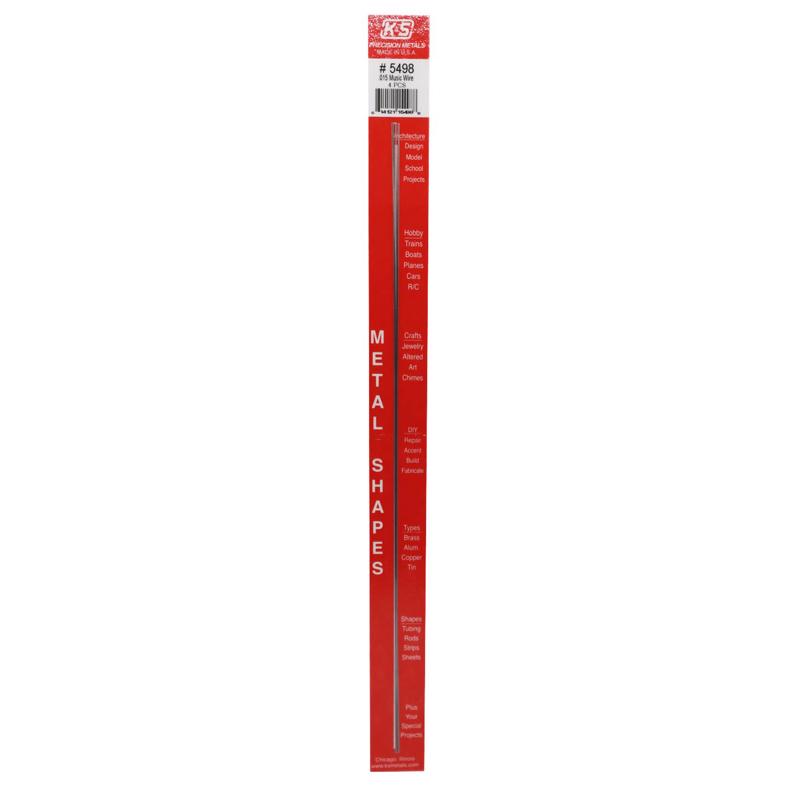 MUSIC WRE STEEL .015"4PK