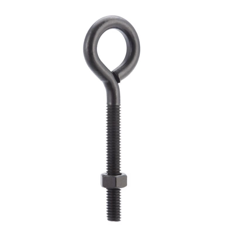 Wright 5/16 in. X 4 in. L Black Steel Eyebolt Nut Included