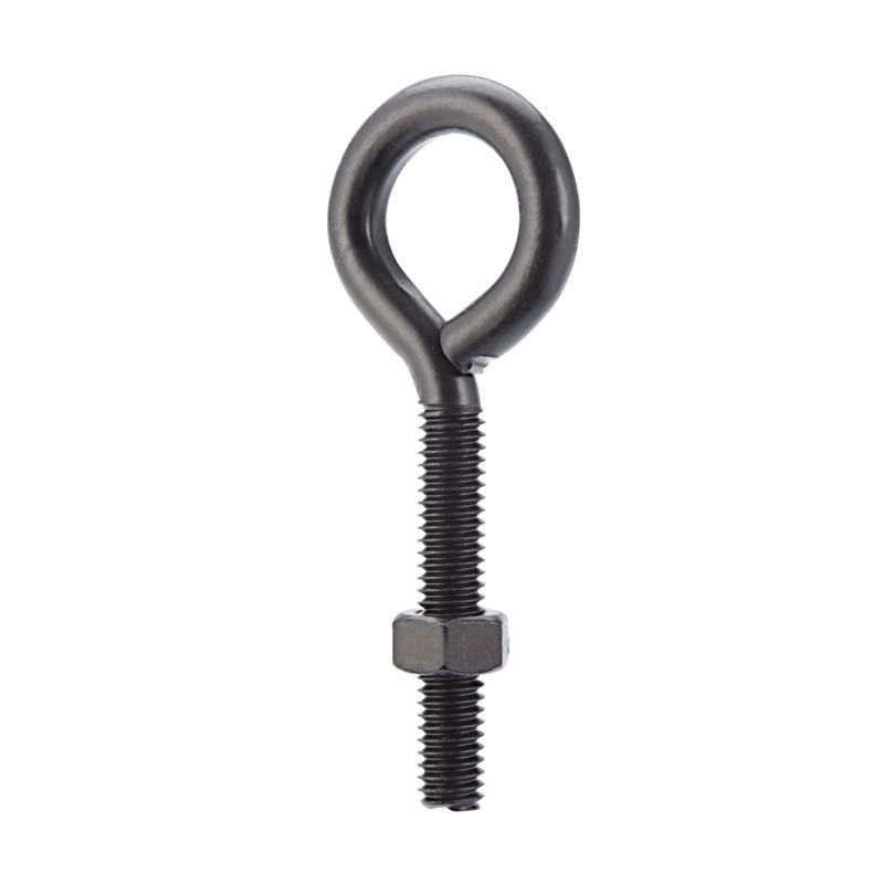 Wright 5/16 in. X 3-1/4 in. L Black Steel Eyebolt Nut Included