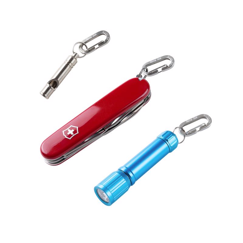 Nite Ize Micro Link Stainless Steel Silver Carabiner Key Chain