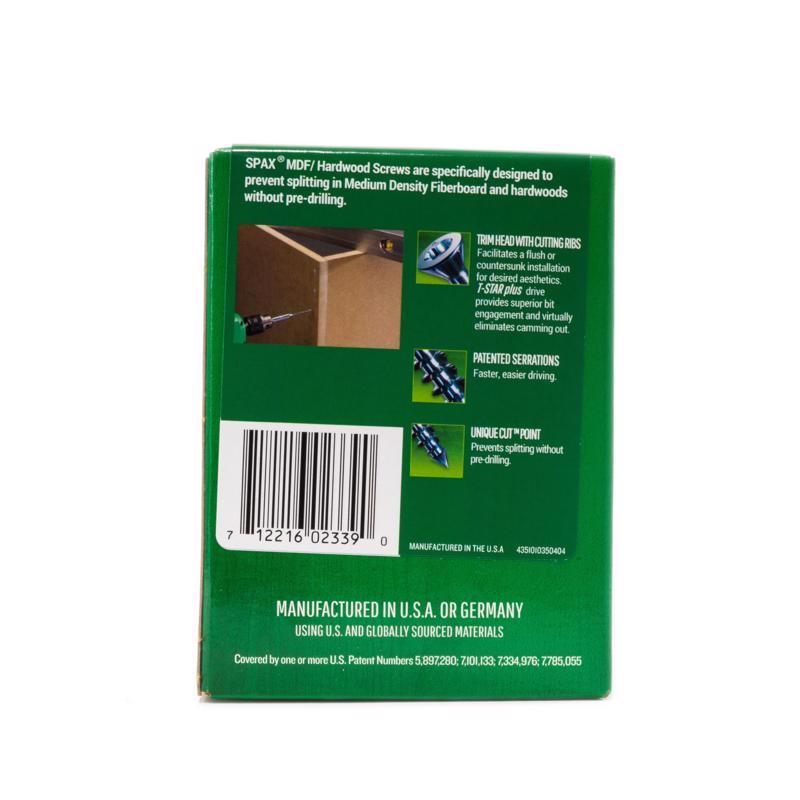 SPAX MDF No. 6 in. X 1-1/2 in. L Star Trim Head Construction Screws 1 lb 300 pk