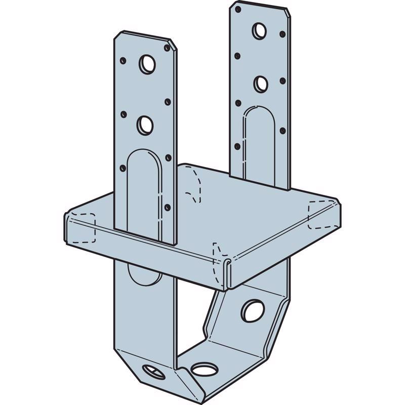 Simpson Strong-Tie 6.5 in. H X 5.5 in. W 12 Ga. Galvanized Steel Post Base