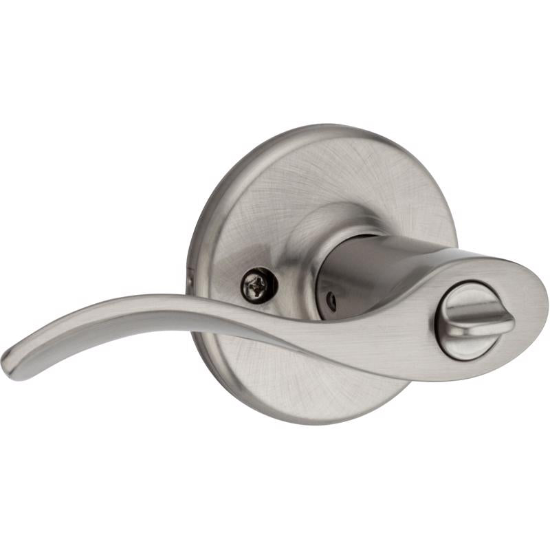 Kwikset SmartKey Security Wave Satin Nickel Entry Lever KW1 2-3/4 in.