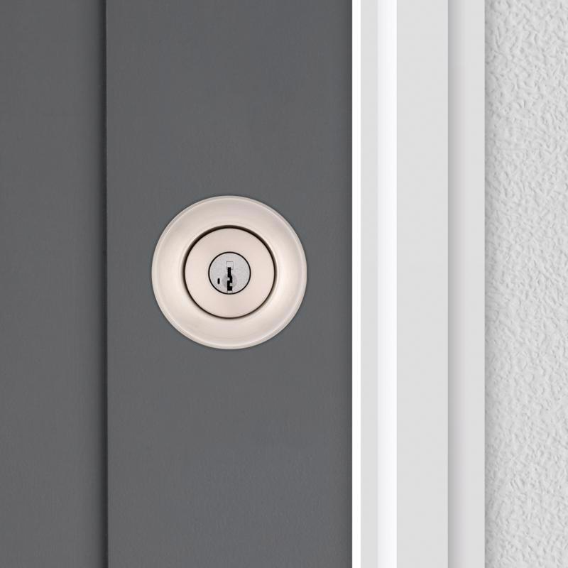 Kwikset SmartKey Security Satin Nickel Entry Knob KW1 2-3/4 in.