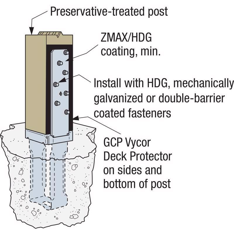 Simpson Strong-Tie 8.38 in. H X 3.56 in. W 12 Ga. Hot Dip Galvanized Column Base