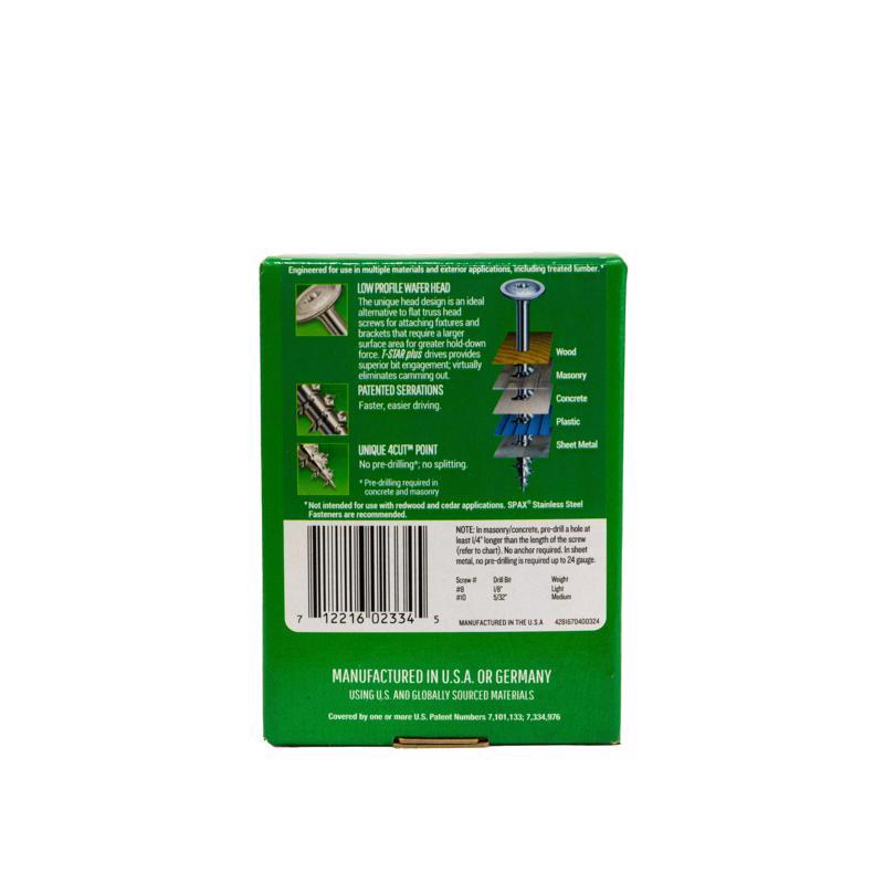 SPAX Multi-Material No. 8 in. X 1-1/4 in. L T-20+ Wafer Head Construction Screws 1 lb 195 pk
