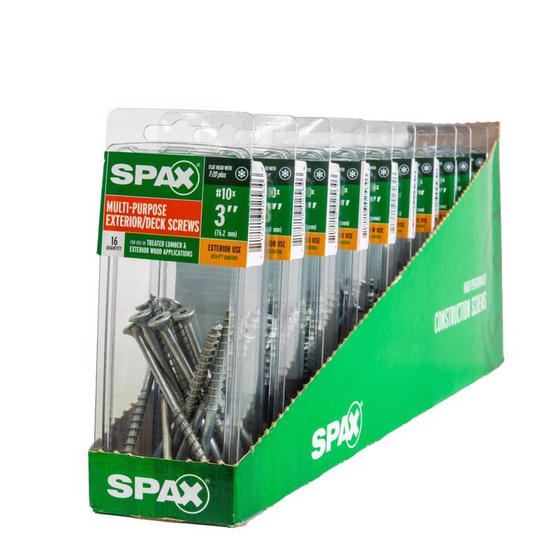 SPAX No. 10 in. X 3 in. L Gray Star Flat Head Deck Screws 16 pk