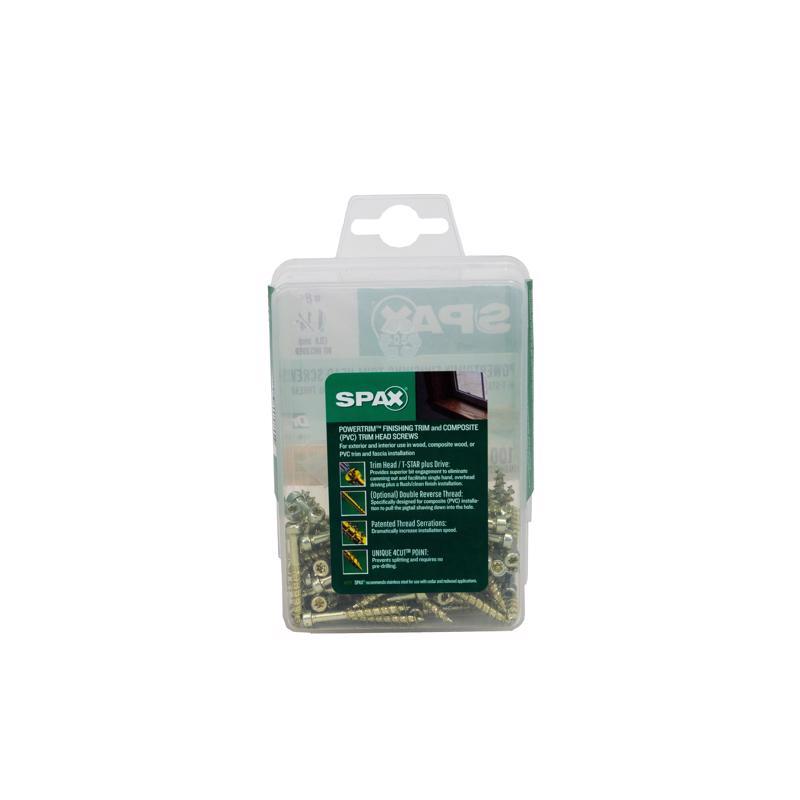 SPAX PowerTrim No. 8 in. X 1-1/4 in. L Star Round Head Trim Screws 100 pk