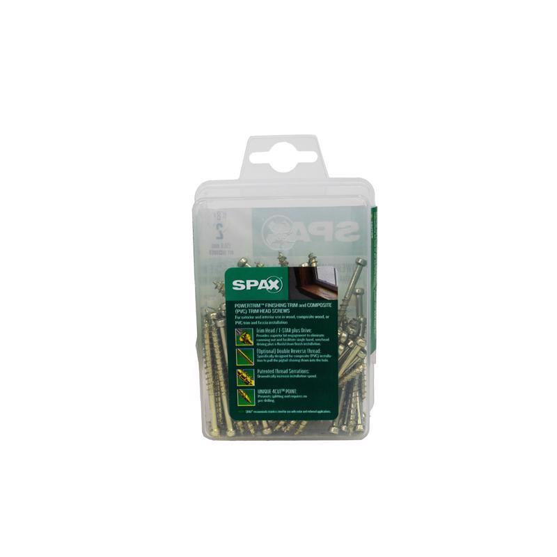 SPAX PowerTrim No. 8 in. X 2 in. L Star Round Head Trim Screws 100 pk