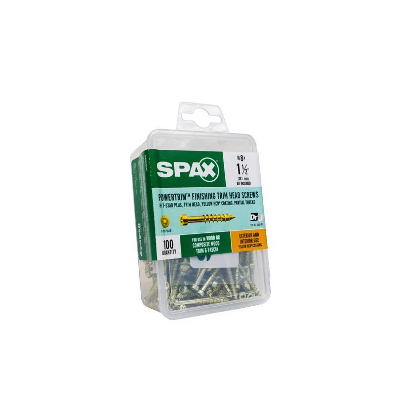 SPAX PowerTrim No. 8 in. X 1-1/2 in. L Star Round Head Trim Screws 100 pk