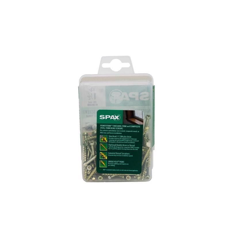 SPAX PowerTrim No. 8 in. X 1-1/2 in. L Star Round Head Trim Screws 100 pk