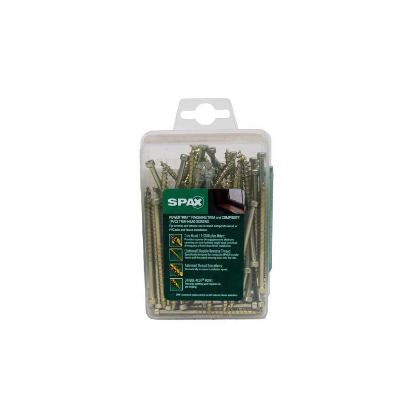 SPAX PowerTrim No. 8 in. X 2-1/2 in. L Star Round Head Trim Screws 100 pk