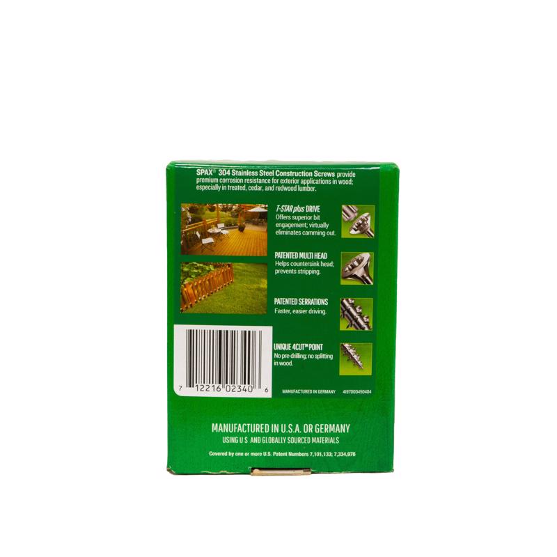 SPAX Multi-Material No. 9 Label X 1-1/2 in. L Star Flat Head Construction Screws 1 lb 155 pk