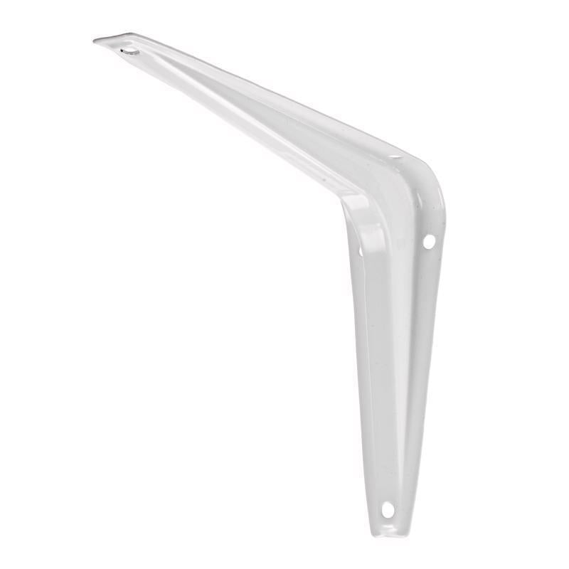 Hampton White Steel Shelf Bracket 18 Ga. 6 in. L 100 lb